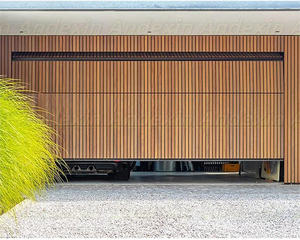 Andexin Oculto Automático Color <span class=keywords><strong>Madera</strong></span> Rejilla <span class=keywords><strong>de</strong></span> aluminio Puerta <span class=keywords><strong>de</strong></span> <span class=keywords><strong>garaje</strong></span> Rejillas modernas Listones Puertas <span class=keywords><strong>de</strong></span> <span class=keywords><strong>garaje</strong></span> para Villa - Product Image 5