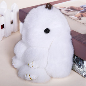 Tự nhiên Thỏ lông Fluffy lông thú thật pompon Bunny - Product Image 4