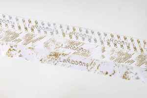 ริบบิ้นผ้าซาตินพิมพ์ดิจิตอล 300DPI แบบสองหน้า พิมพ์โลโก้ส่วนตัว รับผลิตแบบ OEM ODM สำหรับห่อช่อดอกไม้ กล่องของขวัญ บรรจุภัณฑ์งานปาร์ตี้ - Product Image 4