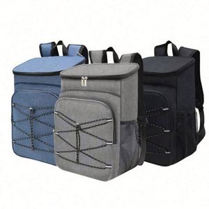 Beer Can Large Capacity Portable Waterproof Fresh-Keeping Thick Aluminum Foil Outdoor Insulation Picnic Ice <b>Cooler</b> Bag <b>Backpack</b> - Product Image 5