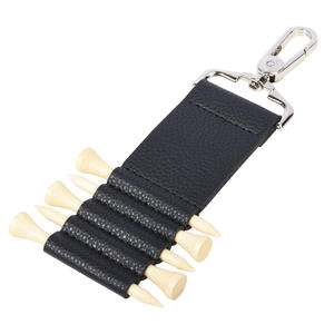 Pince à ongles Portable en cuir PU pour balle de golf avec couverture de rangement pour sports de plein air porte-clés Logo personnalisé accessoires de golf - Product Image 2