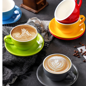 Nouvel ensemble de tasses et soucoupes à café et thé en céramique, style nordique moderne, haute qualité, personnalisable, vente en gros, pour restaurants et mariages, 2026 - Product Image 6