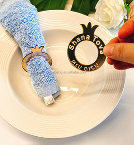 Thiết Kế Acrylic Khăn Ăn Nhẫn Cho Đám Cưới Sinh Nhật Bên Hiện Nay Lễ Kỷ niệm Giáng Sinh Shanah Tovah Lựu - Product Image 5