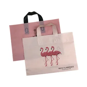 Eko dostu yeniden kullanılabilir yeni tasarımlar sert hdpe plastik alışveriş torbaları ağır kolları ve logosu ile