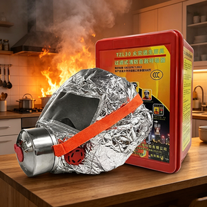 Masque d'évacuation pour pompier, vente <span class=keywords><strong>en</strong></span> gros d'usine, norme CE, cagoule anti-fumée d'urgence, cagoule de protection intégrale contre le <span class=keywords><strong>feu</strong></span> - Product Image 1