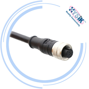 Câble moulé droit M12 femelle 12 broches IP67 cordon surmoulé assemblage de câble PVC PUR 26AWG non blindé - Product Image 2