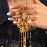 Collier pendentif étoile octogonale en zircon en acier inoxydable de style européen - Bijou pendentif haut de gamme et tendance