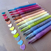 Ensemble de stylos marqueurs de peinture acrylique 12 couleurs Pastel avec pointe moyenne pour tasse en verre Halloween peinture de citrouille imperméable Non toxique