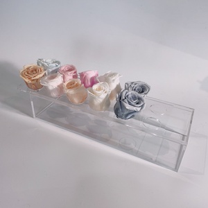 Modern Rectangular Acrylic Flower Vase <b>Clear</b> Floral Centerpiece for Dining <b>Table</b> Wedding Home Decoration - Product Image 3
