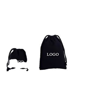 Sac en coton avec cordon de serrage et logo personnalisé, broderie et impression, cadeaux promotionnels, sac d'emballage, sacs anti-poussière réutilisables pour le rangement - Product Image 1