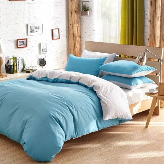 Housse de couette textile de maison classique draps de lit simples