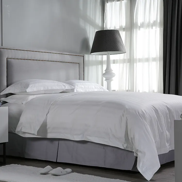 Drap de lit en coton blanc uni, style européen, draps de couleur unie, literie, grande taille King Size