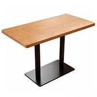 Ensemble de salle à manger commercial style forêt zen, table et chaises de café naturelles et apaisantes pour bar à domicile et restaurants de restauration rapide