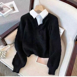 Maglione da <span class=keywords><strong>Donna</strong></span> Primaverile e Autunnale, Design Casual e Retrò, Lavorato a Maglia, Alla Moda e Confortevole - Product Image 4