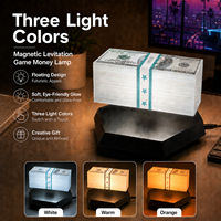 Lampe décorative LED à lévitation magnétique en forme de billet de banque, alimentée par USB, à commande tactile, pour chambre à coucher et salle de jeu