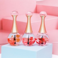 Cadeau de Noël, huile pour cuticules parfumée biologique, 12 saveurs, soin des ongles, réparation des cuticules, fleurs séchées naturelles emballées dans une bouteille