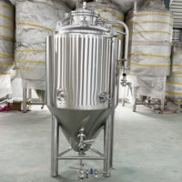 Réservoir de fermentation conique en acier inoxydable 100L 1BBL 200L 300L 500L 1000L 2000L 3000L à vendre