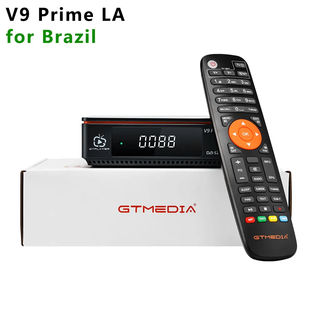 GTMedia V9 Prime LA Brazil เครื่องรับสัญญาณดาวเทียม,ใหม่ GTMedia S2X Prime LA Brazil รองรับ WIFI DVB H.265 CA มัลติสตรีม AVS + CCCam