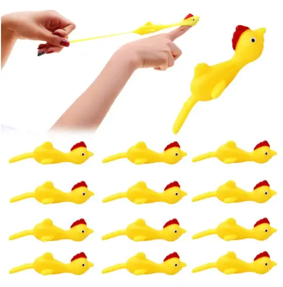 Catapult Turkey Toy Scream Chicken Baby Toys Novelty Hand Catapulted Walls Glass Joke Finger Toys