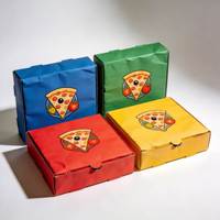 Boîte à pizza personnalisée avec fenêtre, 8-16 pouces, en carton ondulé, pelliculage mat, logo, écologique, recyclable, pour plats à emporter, faible MOQ
