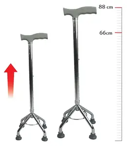 Upplier-bastón de aluminio para caminar para personas mayores, accesorio ajustable para caminar