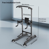 Station multifonctionnelle de traction et de dips avec barres parallèles pour l'entraînement de la force du haut du corps et le fitness à domicile