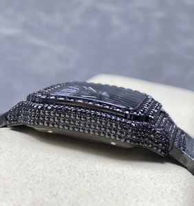 Reloj de Lujo para Hombre, Shanghai Diamond, Negro, de Alta Calidad, Diseño Casual de Negocios, Cristal de Zafiro, Acero Inoxidable, con Manecillas Ocultas - Product Image 6