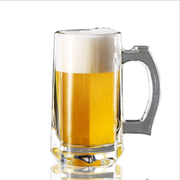 Chope en verre à bière personnalisée de 1 litre Chope à bière de blé en cristal de luxe Style classique Vente en gros