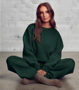 Trendy Winter Cotton Baggy <b>Sweatpants</b> Wide Leg <b>Oversized</b> Loose Streetwear Fit for Women - Product Image 2