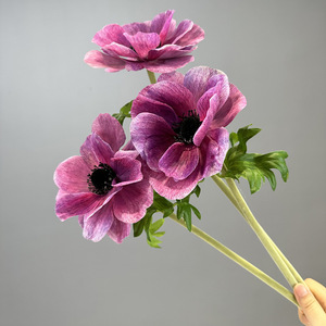 O-X915 Anemone Gigante Stampato in 3D <span class=keywords><strong>Blu</strong></span> <span class=keywords><strong>Viola</strong></span>, <span class=keywords><strong>Fiore</strong></span> Artificiale Realistico per Decorazioni Casa e Matrimoni - Product Image 5