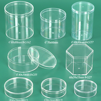Caja de Almacenamiento Acrílica Cilíndrica Transparente de Fábrica SUNSHING, Contenedor Redondo de Plástico a Prueba de Polvo, Caja de Regalo para Dulces y Recuerdos de Boda