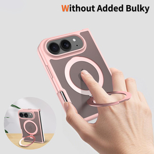 Étui de téléphone magnétique souple translucide rose tendance pour femmes et filles avec support, coque de téléphone personnalisée de haute qualité pour <span class=keywords><strong>iPhone</strong></span> 18 Fold - Product Image 5