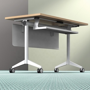 Trường học hiện đại gấp lên kết hợp thảo luận học tập đào tạo Bàn ghế sinh viên có thể gập lại đào tạo bảng - Product Image 1