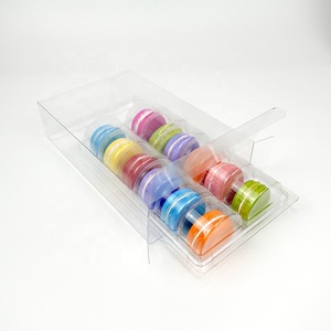 12 Macaron Schokoladen plastik Clam shell Blister Verpackungs schale mit durchsichtiger Box