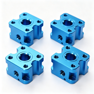 Bloque de Válvulas de Aluminio 6061 Mecanizado por CNC, Personalizado OEM, Base de Colector, Anodizado Azul, Piezas Mecánicas Hidráulicas/Neumáticas - Product Image 5