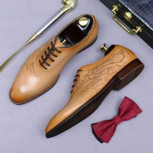 Chaussures en cuir décontractées pour hommes, chaussures habillées élégantes, durables et antidérapantes, chaussures en cuir de luxe - Product Image 4
