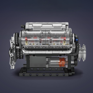 Moule roi 10088 <span class=keywords><strong>voiture</strong></span> MOC <span class=keywords><strong>moteur</strong></span> motorisé V8 <span class=keywords><strong>moteur</strong></span> modèle bloc de construction briques créatives jouet enfants cadeau de noël Juguetes - Product Image 4