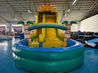 Toboggan gonflable géant personnalisé pour enfants et adultes Toboggan gonflable commercial avec piscine