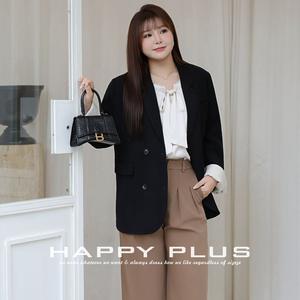 Costume noir pour femme Runqi N8750, couleur unie, en tissu peigné, anti-plis, avec poches, grande taille, style minimaliste automne, idéal pour les trajets quotidiens - Product Image 5