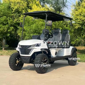 Voiturette de golf blanche quatre places à basse vitesse pour centres de villégiature et villages touristiques - Product Image 5