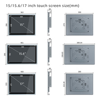 Panel PC Industrial de 15 Pulgadas de Alto Brillo, Computadora Todo en Uno de 1000 Nits, Pantalla Táctil Integrada para Montaje en Pared, PC AIO con Funcionamiento Fluido