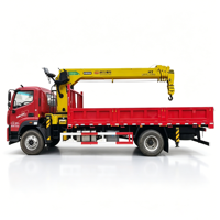 Vente directe d'usine, grue montée sur camion de 8 tonnes, hydraulique, télescopique, haute capacité de charge, couleur et configuration personnalisables
