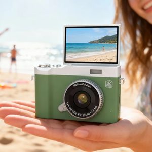 Viaje Vlogging Niños Diversión Regalo de Navidad Cámara digital Mini Pantalla Flip Impermeable 4K Portátil Pequeña Cámara digital Grabadora - Product Image 1