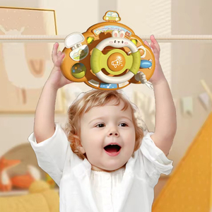 Simulador de Conducción de Autos Multifuncional para Niños, Juguete de Simulación de Volante Musical con Correas, Juguete de Auto para Niños - Product Image 6