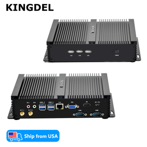 Mini-ordinateur industriel US Stock <span class=keywords><strong>i7</strong></span> 8e génération 16 Go DDR4 + 1 To NVMe SSD double écran 2xCOM RS232 LAN sans ventilateur silencieux - Product Image 1