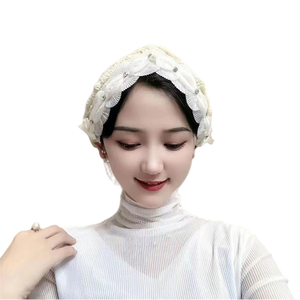 Wholesale Premium Breathable Floral Flannel Hijab Undercap Non Slip Stretchy Inner <b>Head</b> <b>Cover</b> Modest Islamic Headwear Daily Use - Product Image 1
