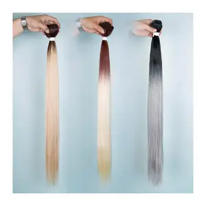 Paquetes de cabello sintético red Fashion Idol B Straight Super Soft Smooth Sin enredos Sin desprendimiento de pelos sintéticos en paquetes Extensión