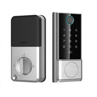 Cerradura Inteligente para Puerta con Huella Dactilar, Código, Wi-Fi, Almacenamiento en la Nube, Aleación de Aluminio, App Tuya para Puerta de Latón
