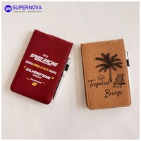 Carnets de notes A7 en cuir PU pour cadeaux, agenda de réunion, carnet de poche professionnel, vente en gros, promotionnel, personnalisé avec logo, avec porte-stylo