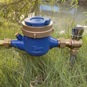 <span class=keywords><strong>Vanne</strong></span> d'angle à bille en laiton certifiée WRAS 1,6 MPa DN15 à filetage femelle, verrouillable magnétiquement, OEM pour compteur d'eau - Product Image 5